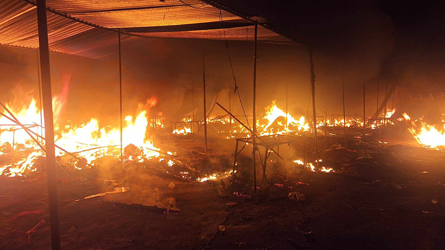 सल्यान महोत्सवमा आगलागी, ८० स्टल जल्दा साढे ३ करोड बढीको क्षति