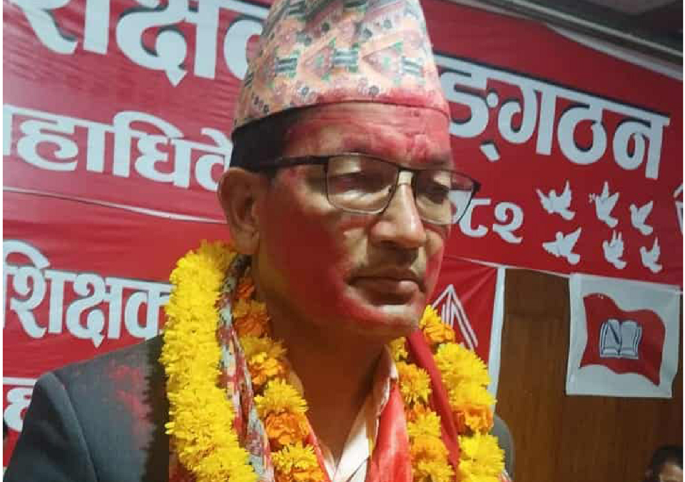 एमालेको शिक्षक संगठनको नेतृत्व हंसबहादुर शाहीलाई