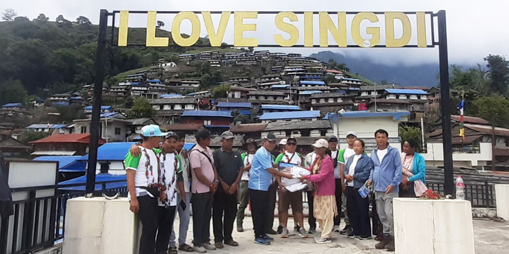 पदयात्रा पर्यटनसँग जोडिदै सिङ्दी घरवास