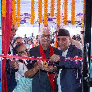 प्रधानमन्त्रीबाट भागीरथा न्यौपाने बुद्धशान्ति अस्पतालको उद्घाटन