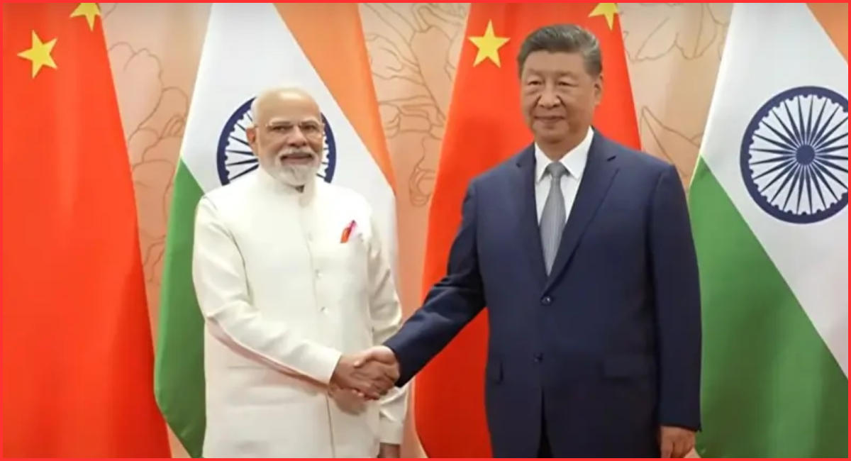 चिनियाँ राष्ट्रपति र भारतीय प्रधानमन्त्री मोदीको भेट