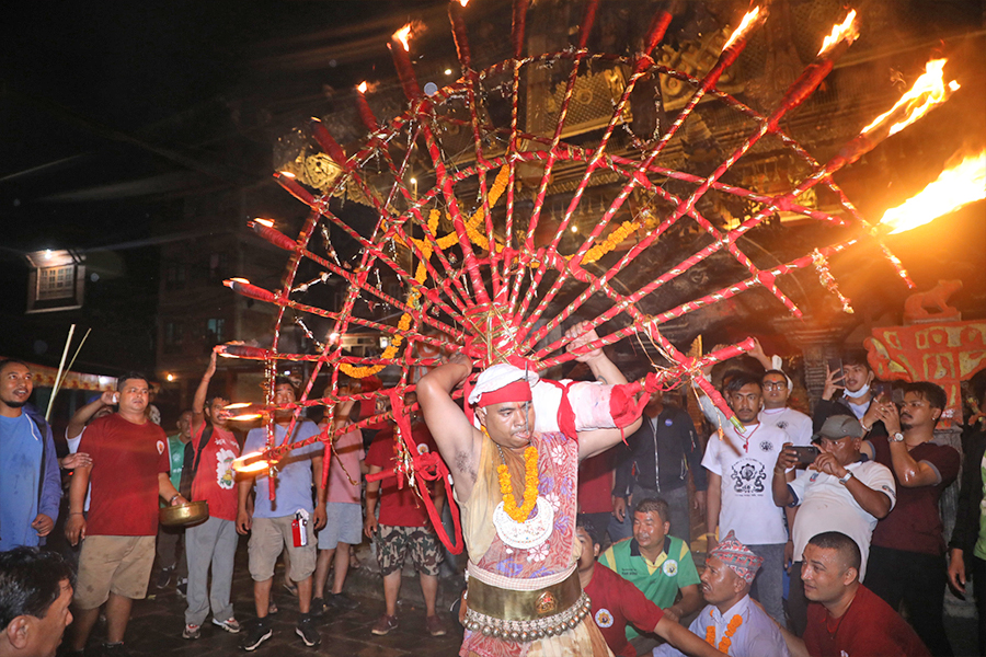 थिमिमा आज ‘जिब्रो छेड्ने जात्रा’: वीर गजु श्रेष्ठ चौथो पटक जिब्रो छेड्दै, भक्तपुर नगर परिक्रमा हुँदै दत्तात्रय–नवदुर्गा दर्शन