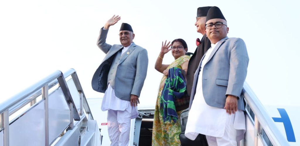 प्रधानमन्त्री ओली चीन भ्रमण पूरा गरी स्वदेश फर्किँदै