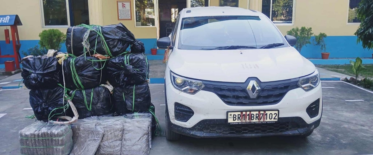 सुनसरीमा ३४० किलो गाँजा बरामद, कार नियन्त्रणमा