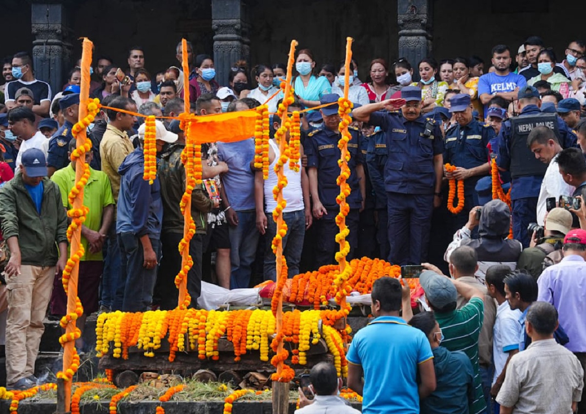 जेनजी प्रदर्शनमा मृत चार युवाको पशुपति आर्यघाटमा अन्त्येष्टि